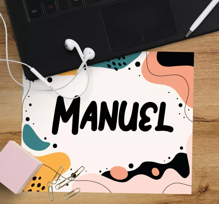Personalised mouse mat with bold name accents - TenStickers