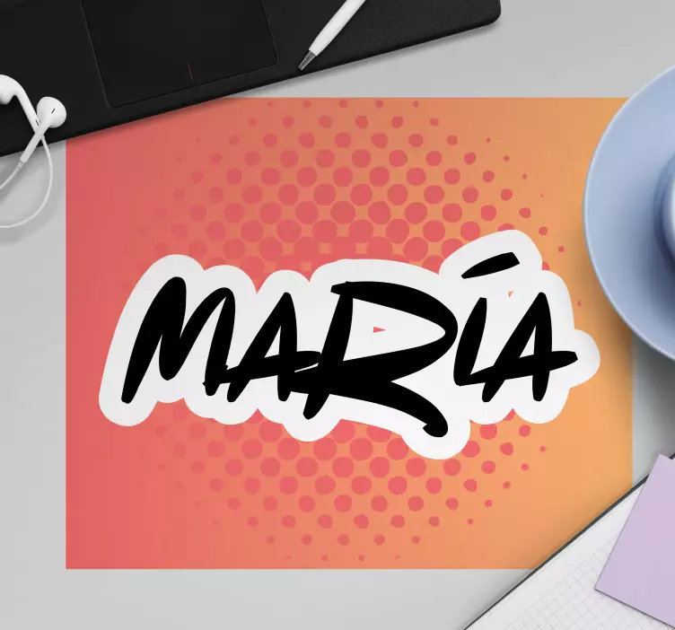 Personalised mouse mat with bold name design - TenStickers