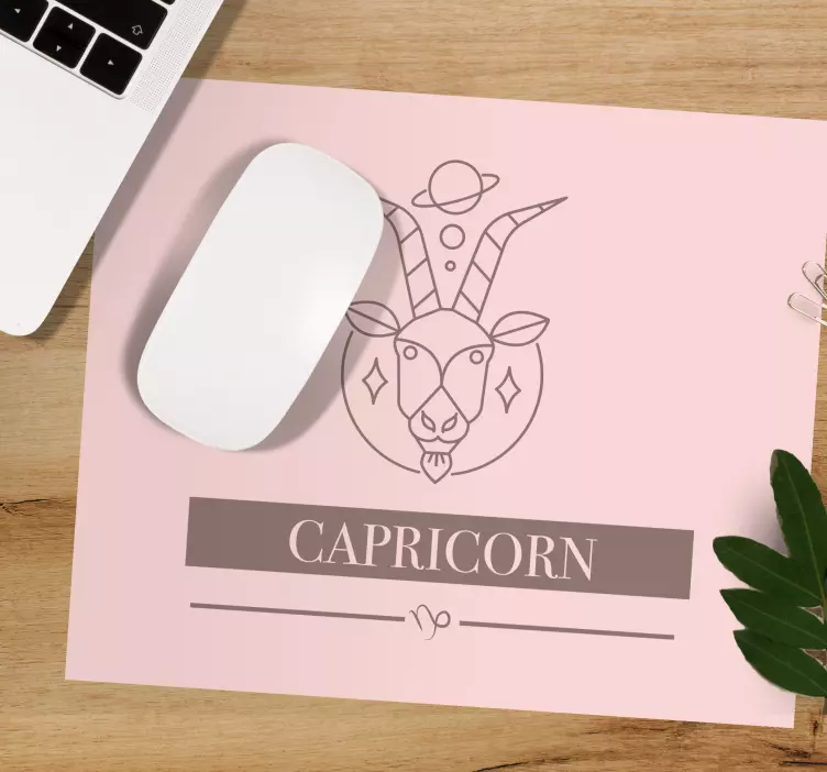 Personalised mouse mat with capricorn goat symbol - TenStickers