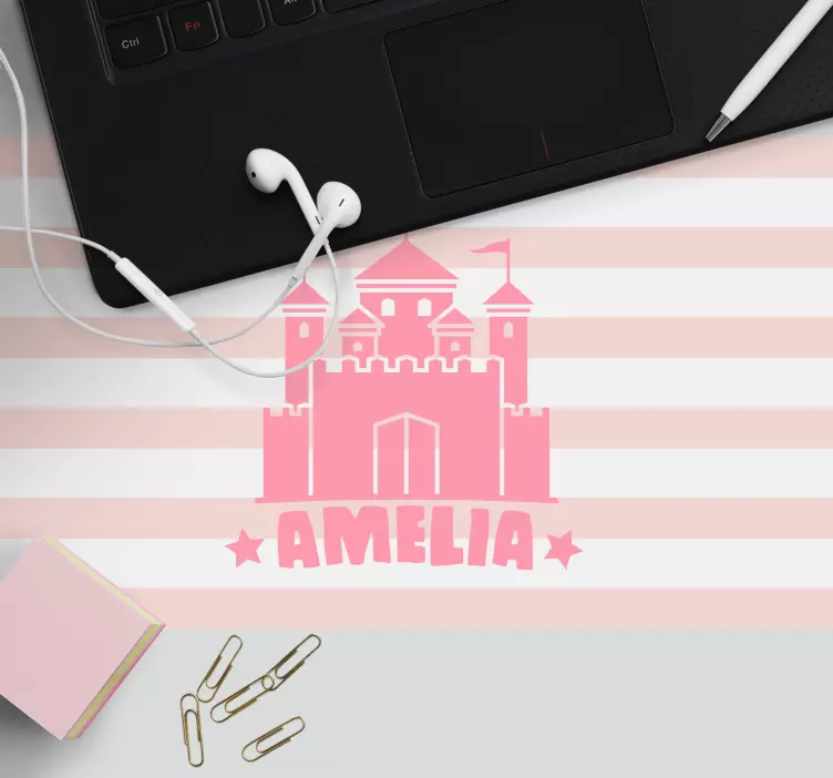 Personalised mouse mat with castle themed design - TenStickers