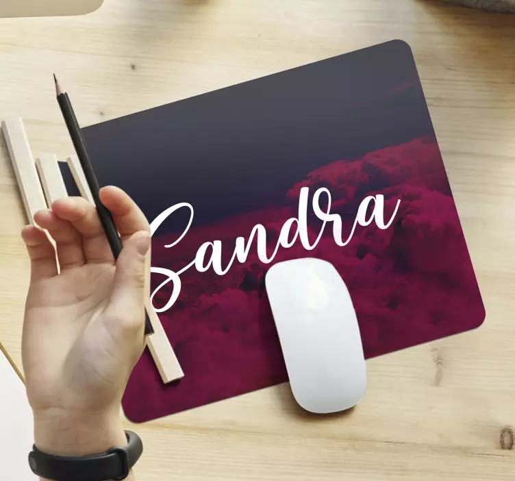 Personalised mouse mat with custom cloud scene - TenStickers