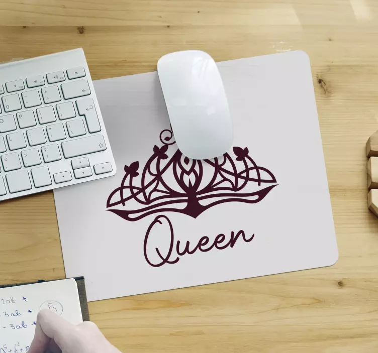 Personalised mouse mat with elegant crown design - TenStickers