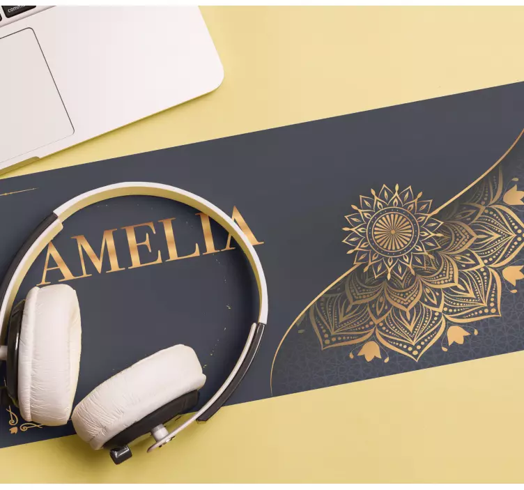 Personalised mouse mat with elegant floral design - TenStickers