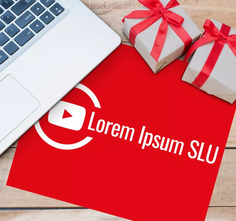 Personalised mouse mat with elegant logo overlay - TenStickers