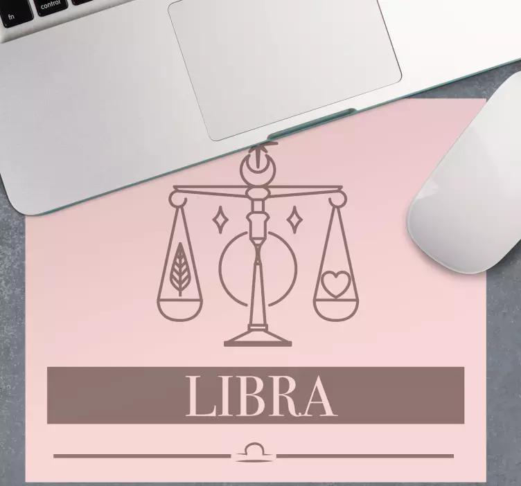 Personalised mouse mat with libra balance symbol - TenStickers