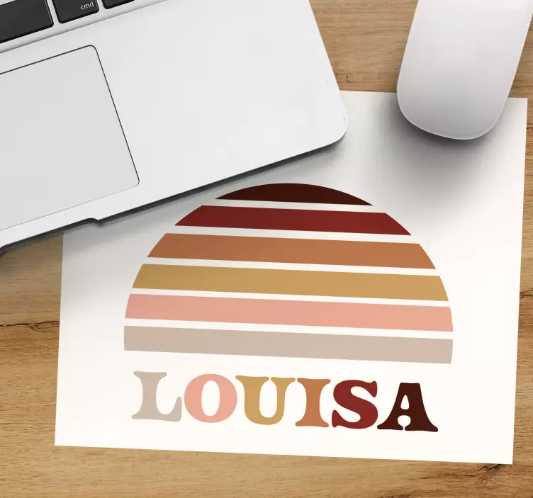 Personalised mouse mat with stylish circular stripes - TenStickers