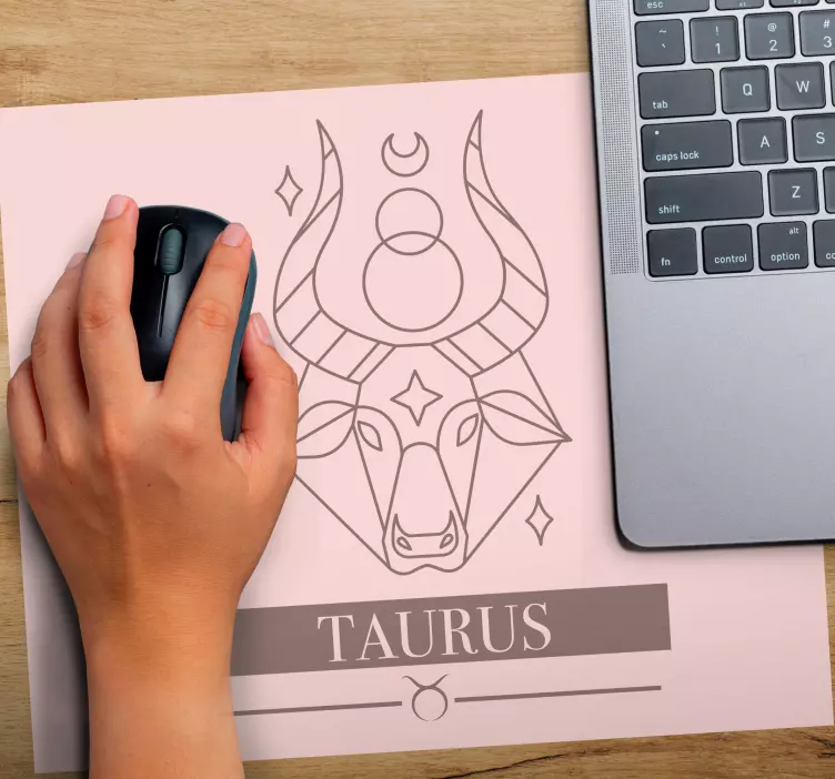 Personalised mouse mat with taurus graphic design - TenStickers