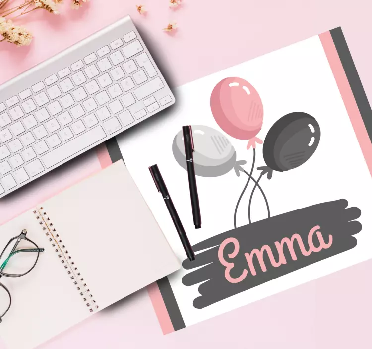 Personalised mouse mat with vibrant balloon design - TenStickers