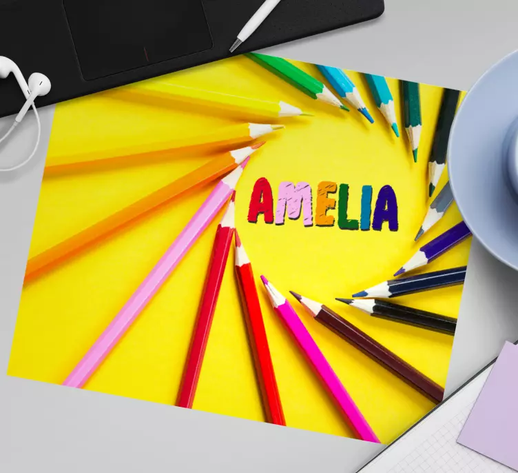 Personalised mouse mat with vibrant name display - TenStickers