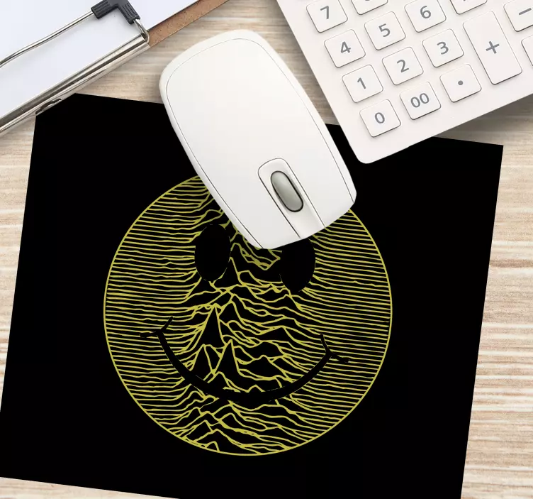 Pulsar smiley face original mouse pad - TenStickers