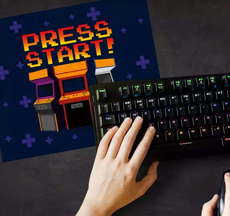 Retro arcade machines gaming mouse pad - TenStickers