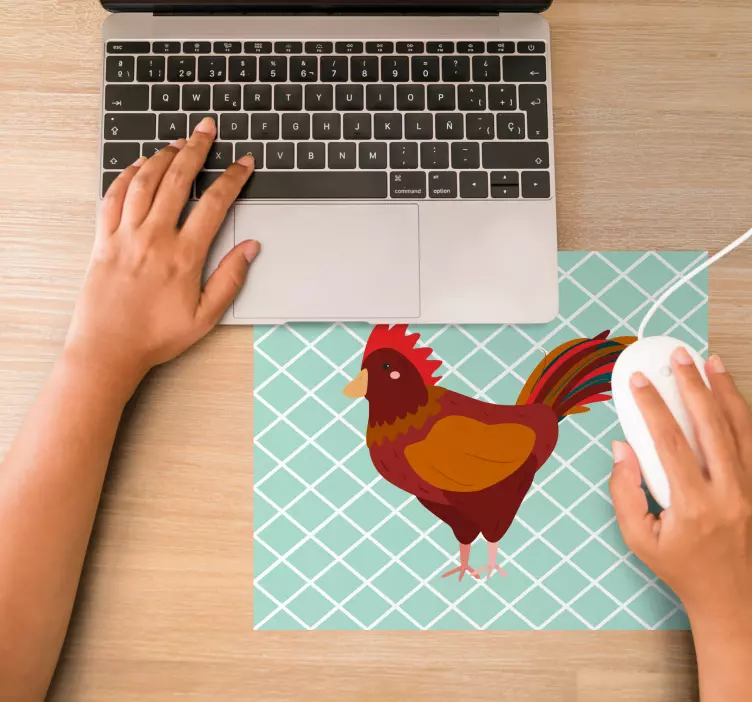 Rooster Illustration original mouse pad - TenStickers