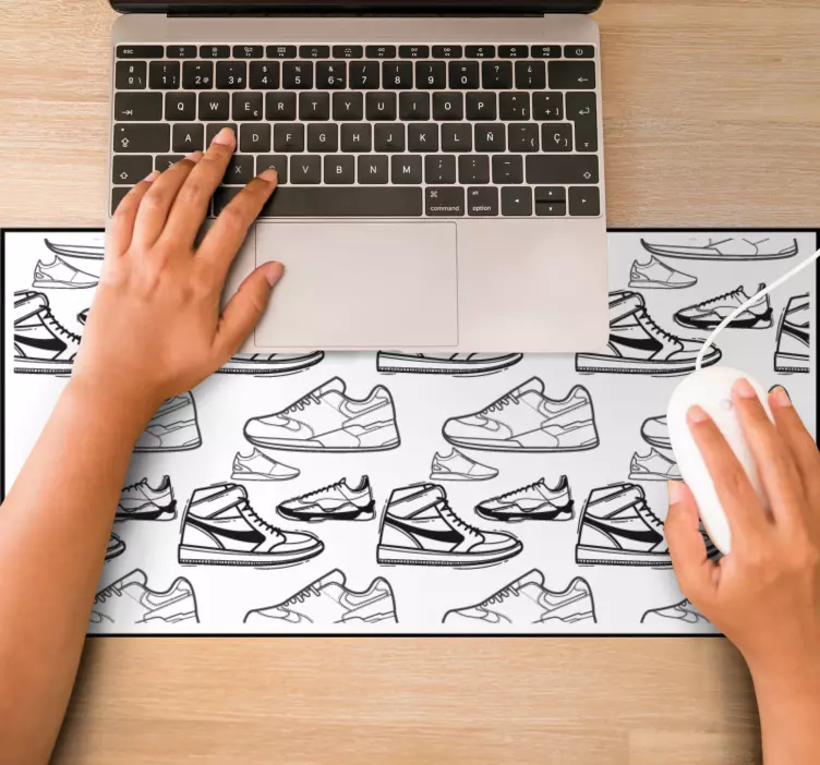 Shoe pattern layout gaming mouse pad - TenStickers