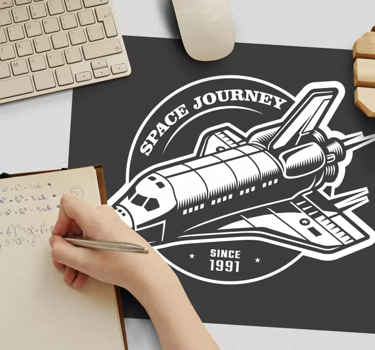 Space shuttle design gaming mouse pad - TenStickers