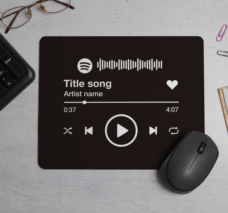 Spotify personalised mouse mat - TenStickers