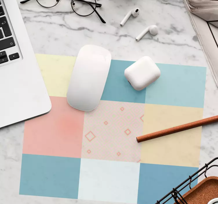 Vibrant geometric squares mouse pad patterns - TenStickers