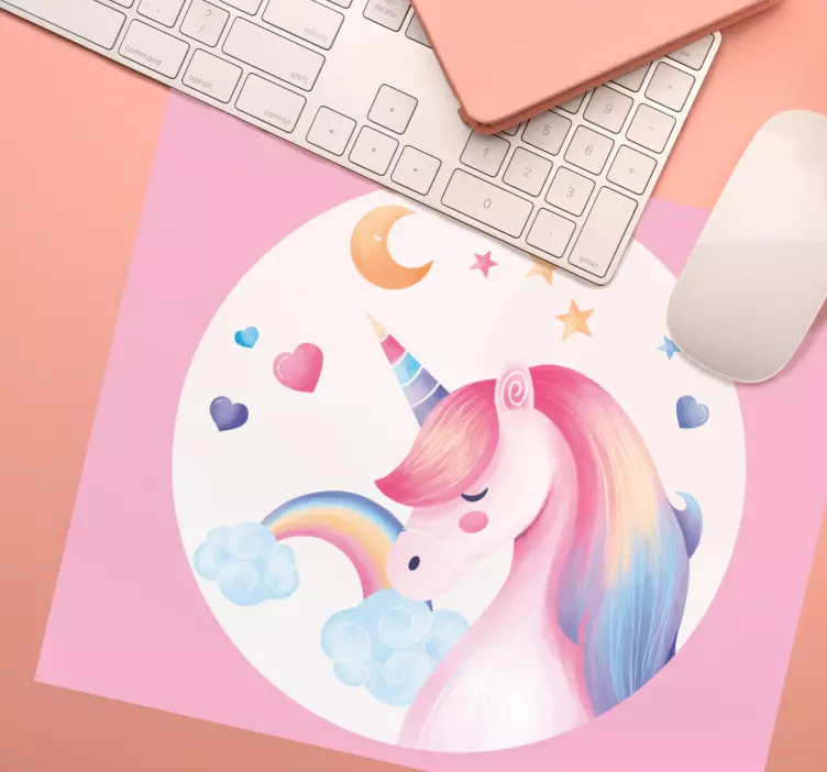 Whimsical Unicorn Fantasy mousepad - TenStickers