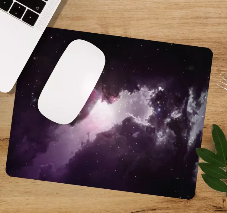 World map mouse pad cosmic nebula scene - TenStickers