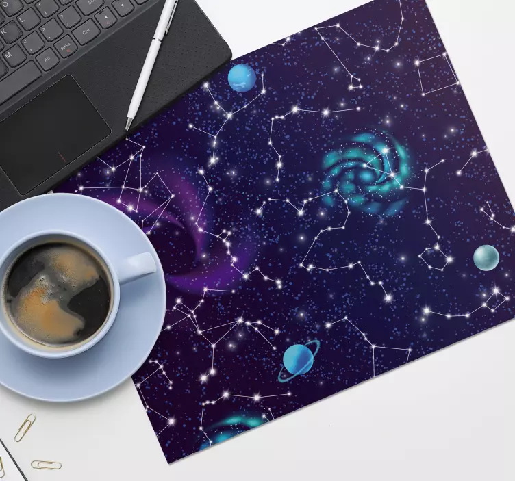 World map mouse pad cosmic starry universe - TenStickers