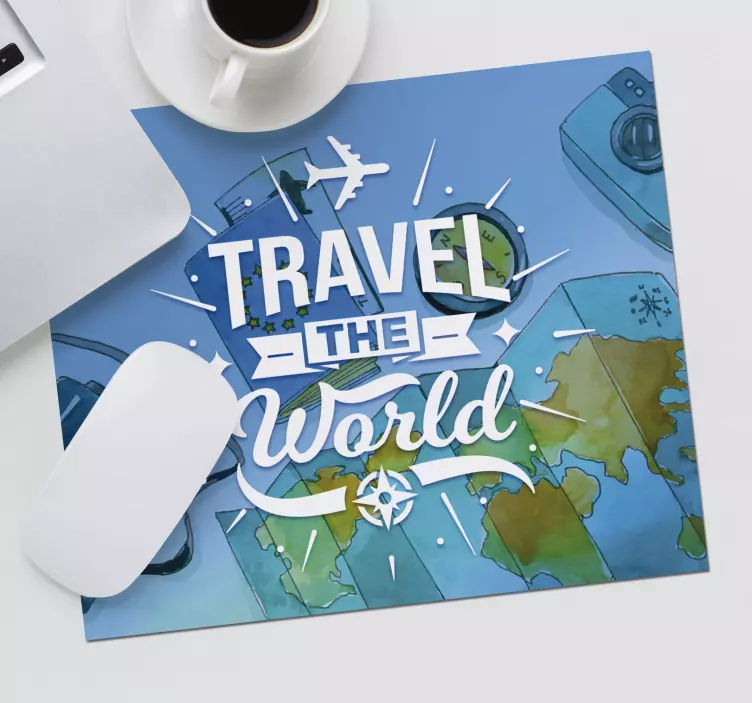 World map mouse pad explore the world - TenStickers