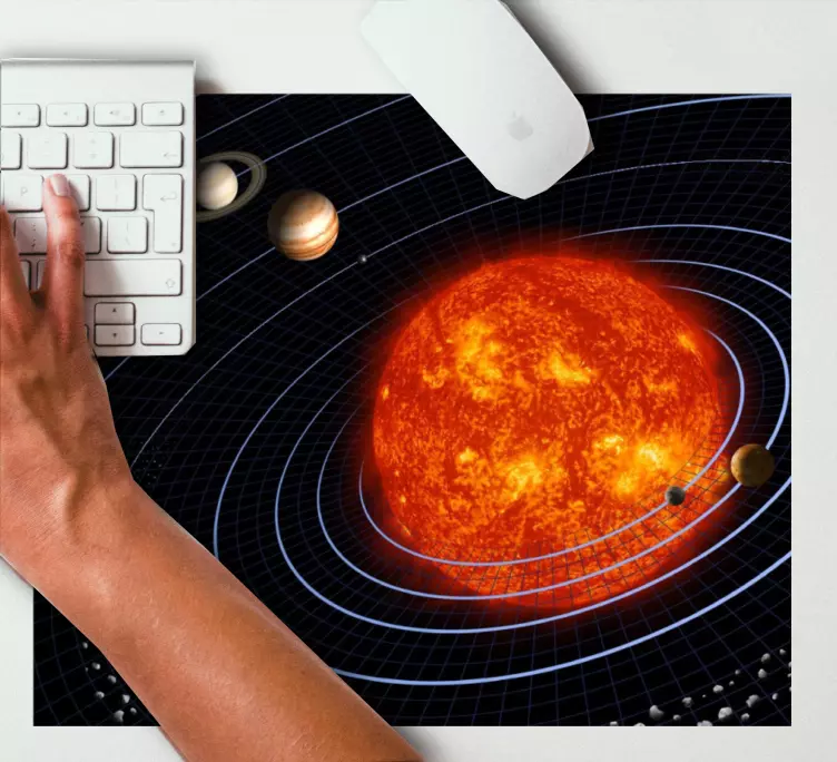 World map mouse pad solar system design - TenStickers