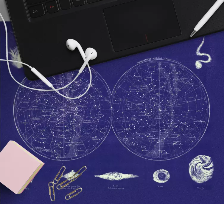 World map mouse pad star chart universe - TenStickers