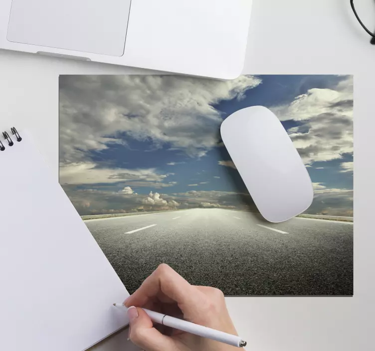 World map mouse pad with road pathway design - TenStickers