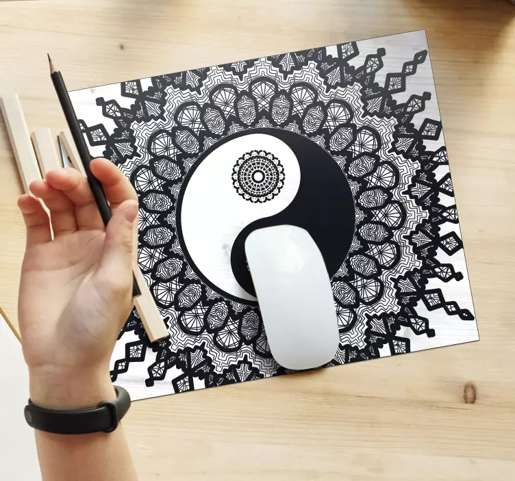 Yin Yang Mandala Artwork mouse pad patterns - TenStickers