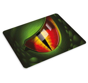 Green close up dragon eye anime mouse pad - TenStickers