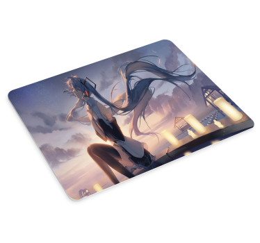 Japanese girl on landscape anime mouse pad - TenStickers
