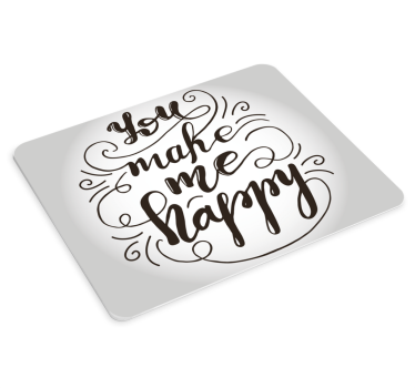 Mouse pad quotes joyful message art - TenStickers