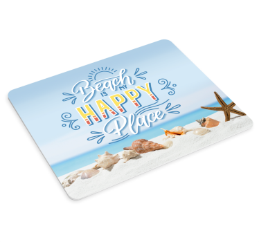 Mouse pad quotes beach happiness inspiration - TenStickers
