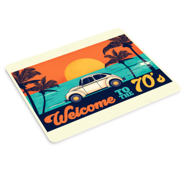 Welcome to 70's 70's sun mouse mat - TenStickers