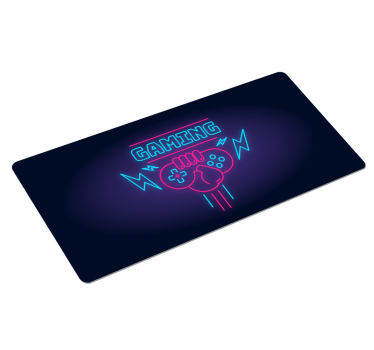 Gaming Logo With Neon Lights vinyl mouse pad - TenStickers