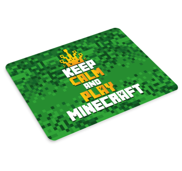 Keep calm and play minecraft gaming vinyl mouse pad - TenStickers