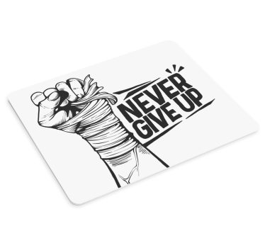 Mouse pad quotes fist holding bandage - TenStickers