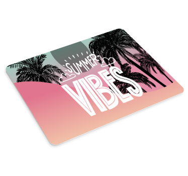 Mouse pad quotes tropical summer vibes - TenStickers