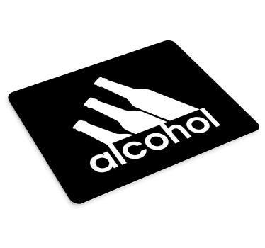 Mouse pad quotes alcohol bottles design - TenStickers