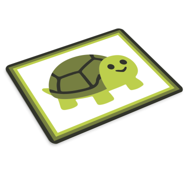 Anime mousepad cheerful turtle character - TenStickers