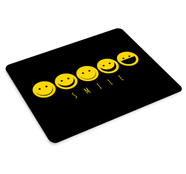 Mouse pad quotes smile emoji set - TenStickers