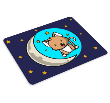 Anime mousepad cute cat moon - TenStickers