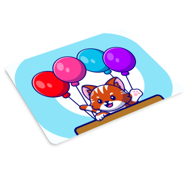 Anime mousepad cute cat balloons - TenStickers
