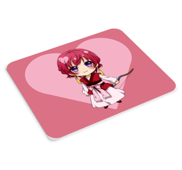 Anime mousepad chibi character with heart - TenStickers