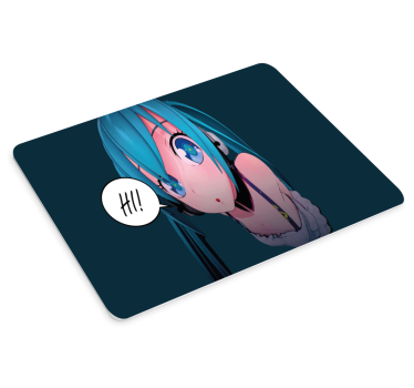 Anime mousepad featuring anime character greeting - TenStickers