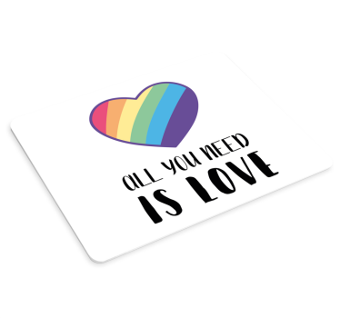 Mouse pad quotes rainbow heart love quotes - TenStickers