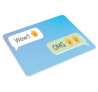 Mouse pad quotes surprised expression messages - TenStickers