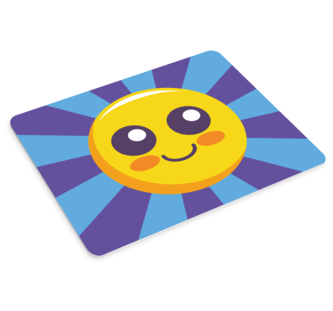 Anime mousepad with cheerful sunshine face - TenStickers