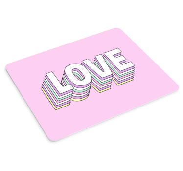 Mouse pad quotes colorful love typography - TenStickers