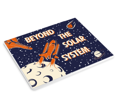 Mouse pad quotes exploration beyond stars - TenStickers