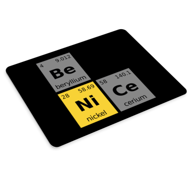Mouse pad quotes inspired by periodic table elements - TenStickers